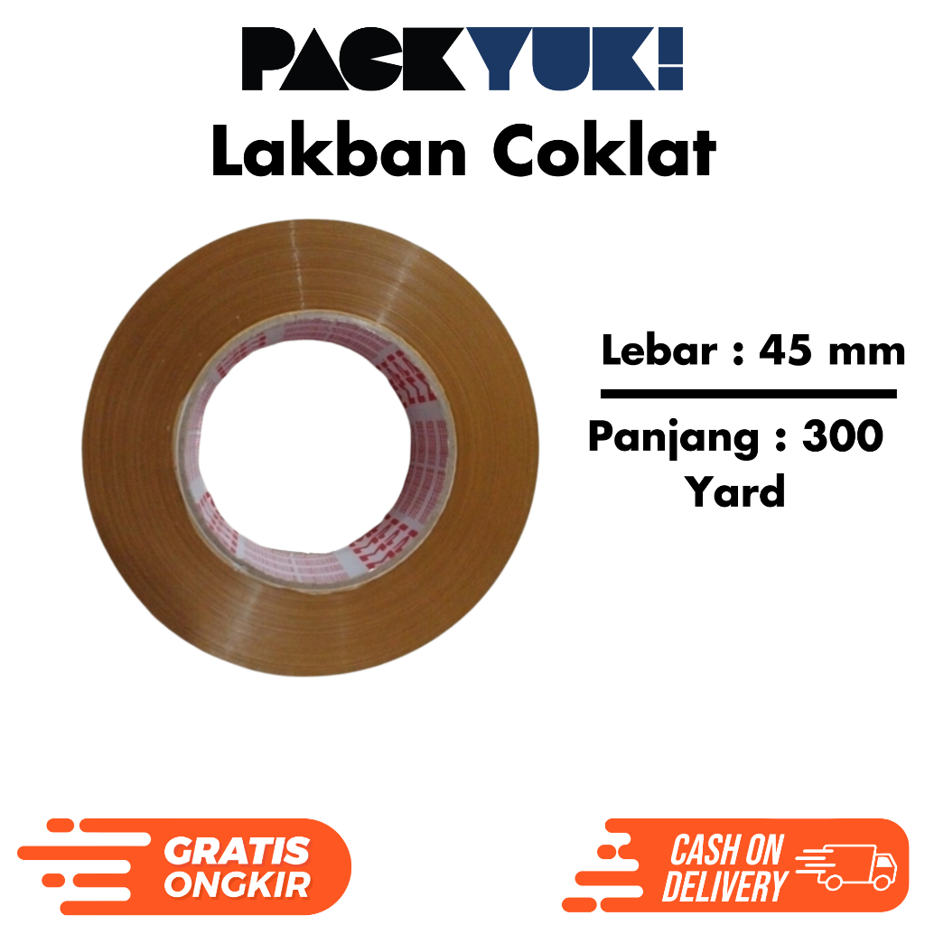 

Lakban Coklat 45 mm x 300 yard