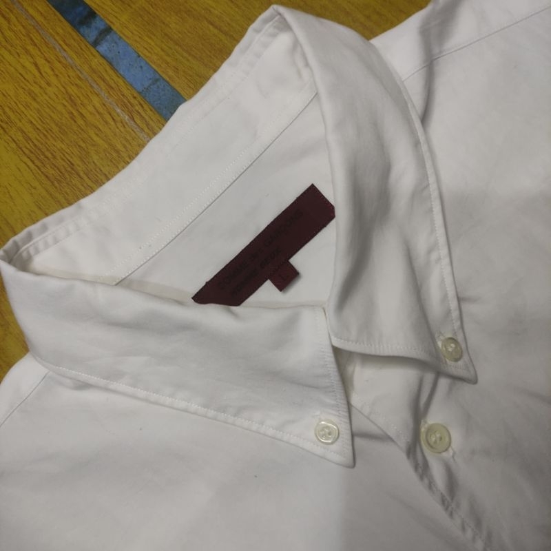 Kemeja putih panjang pria brand CDG