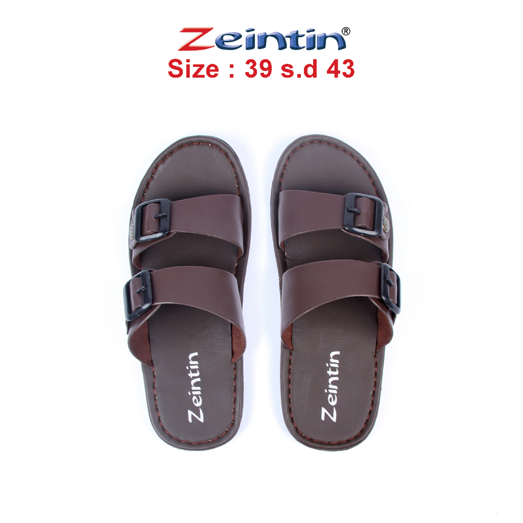 Zeintin - Sandal Pria Bahan Kulit Sintetis Sedal Laki Laki Lentur Hand Made Original Zeintin ST