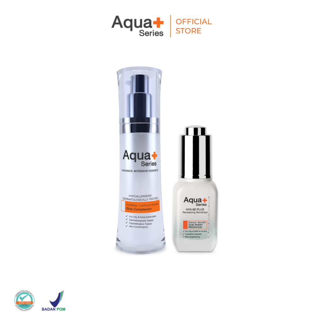 Glowing Effect - Aqua+ Series HYA 8D Plus + Aqua+ Series - Radiance Intensive Essence