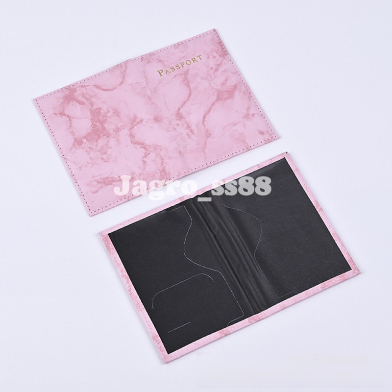 Cover pasport kulit motif mamer mewah sampul pasport