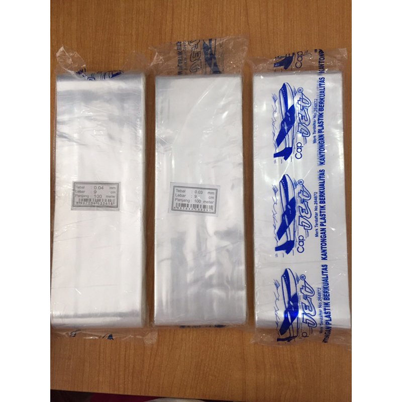 KANTONG PLASTIK PP ROLL JET LEBAR 9cm 10cm TEBAL 03 04 | PLASTIK PP ROLL CAP JET | PLASTIK KRUPUK | 