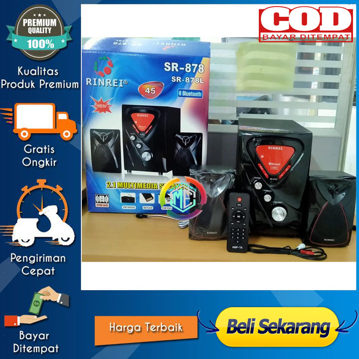 BARU SPEAKER RINREI SR-878L HYPER BASS SPEAKER BLUETOOTH ORI SUPER MURAH