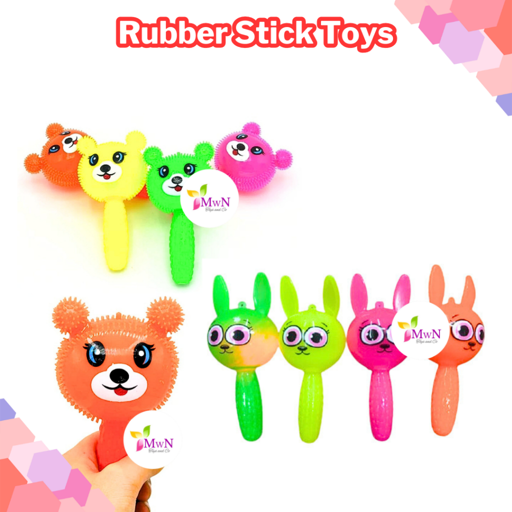 mwn.toys Rubber Stick Toys Boneka Lampu dan Suara