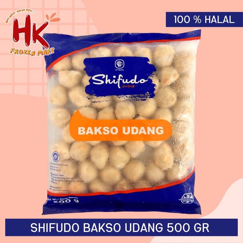 

Shifudo Bakso Udang 500gr | shrimp ball baso ikan campur udang fiesta seblak tomyam | HK FROZEN MART