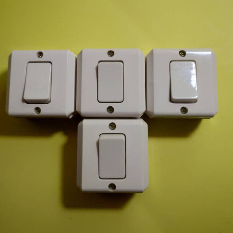 OB BROCO SAKLAR ENGKEL SINGLE SWITCH ON OFF OUTBOW CREAM - SAKLAR ENGKEL BROCO OB 16210 / SAKLAR ENGKEL OB BROCO SNI