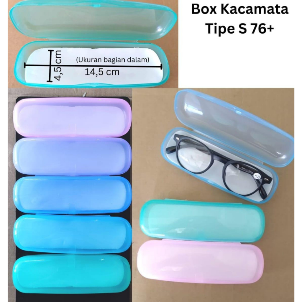 Tempat Kotak Frame Kacamata Case kacamata Bahan Plastik Ukuran Medium Box Kacamata Termurah