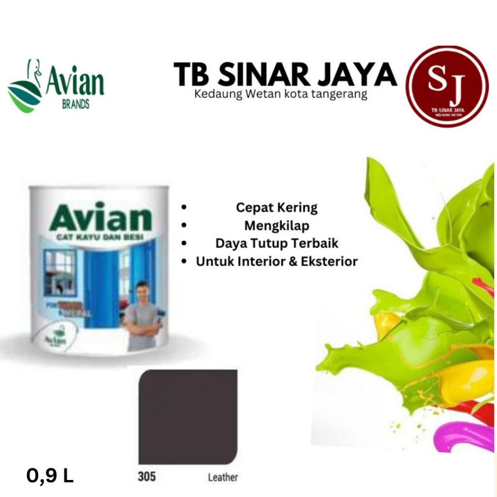 Cat Kayu Dan Besi AVIAN 1KG / Cat Minyak Sintetis - 305 Leather