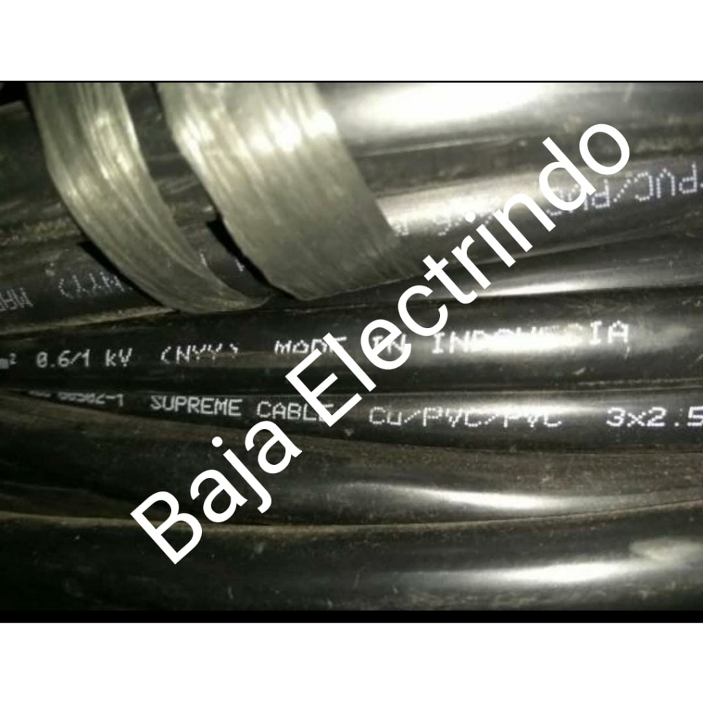 Kabel Listrik Tunggal isi 3 NYY 3x1,5mm SUPREME Roll 100m Kabel NYY 3x1,5 3x1.5 mm 3x1.5mm SUPREME