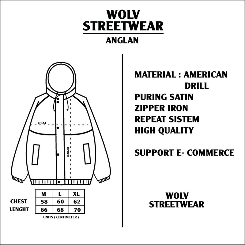 Jaket Anglan Wolv Hijau Army Jaket Bomber Canvas Wolv Jaket Pria Jaket Casual