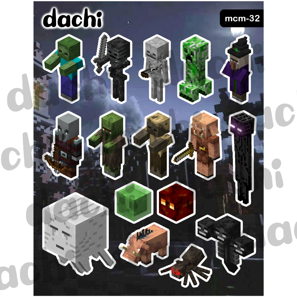 

Dachi Sticker Minecraft Monsters - MCM32 Peel Off