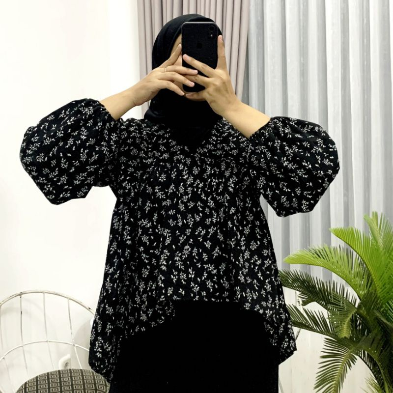 SESA BLOUSE KOREA / BAJU BLOUSE KOREAN STYLE | BLOUSE MOTIF BUNGA | BLOUSE VINTAGE