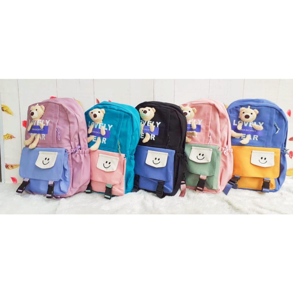 Tas Ransel Lovely Bear Import/Tas Anak Perempuan Import/Tas Sekolah Anak Perempuan
