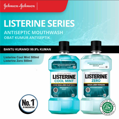 Paket murah 2Pcs Listerine Zero/Coolmint Mouthwash @ 500 ml Obat Kumur