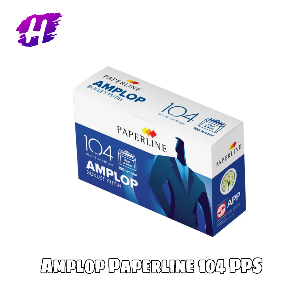 

❤️H2O❤️ Amplop PAPERLINE 104 Perekat (1 Pak isi 100 Lembar) Ukuran 9.5 x 15.2 cm / Amplop Paperline 104 PPS / Paperline Amplop 104