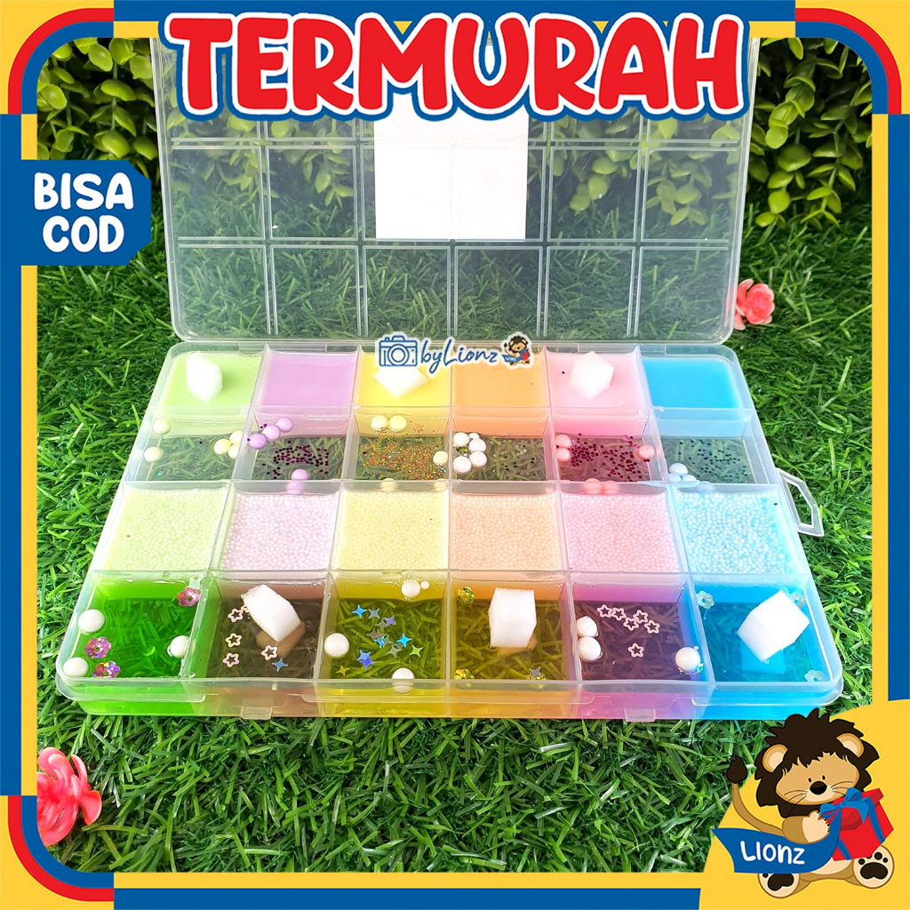 Mainan Slime Pallete 24 pcs warna warni by Lionz.idn