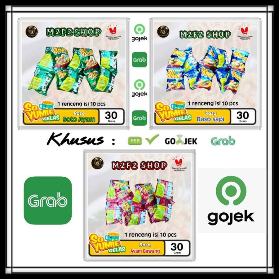 

Mie Gelas So Yumie Semua Rasa - 30 gr Kemasan Renceng (Khusus Bluebird/Gojek/Grab)