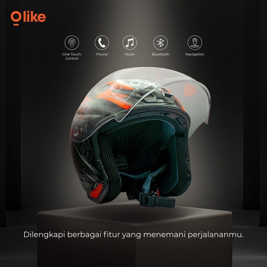 OLIKE TA-H1 Rider Smart Helm Bluetooth Musi &amp; Phone Call