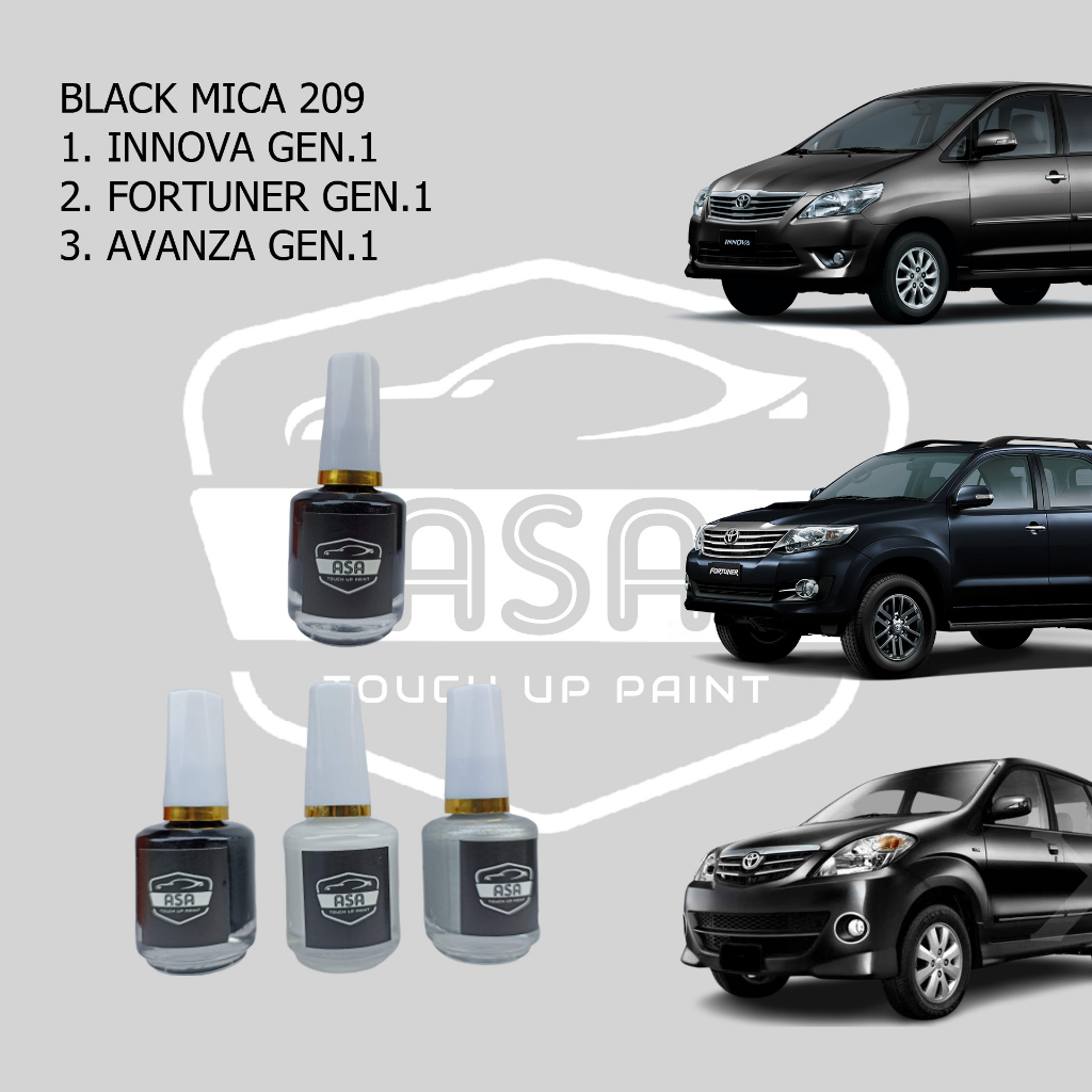 209 Cat Oles Pengihlang Penutup Baret Lecet Mobil Toyota Avanza Innova Fortuner Hitam Black Mica