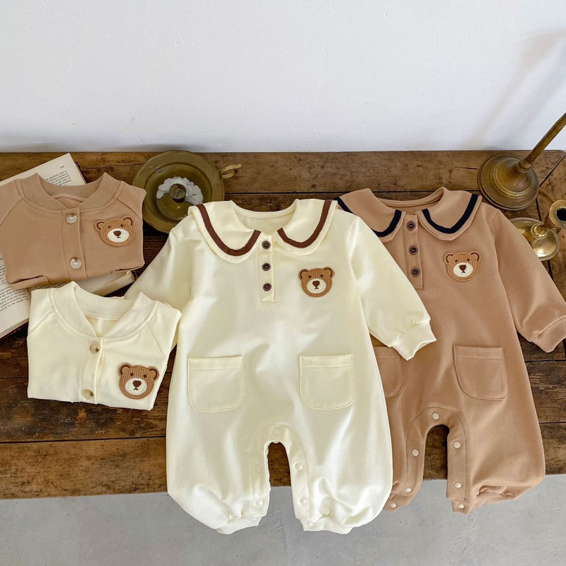 Colar bear jumpsuit bayi beruang