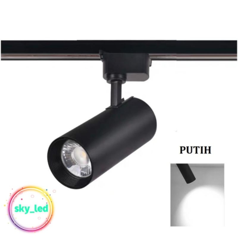 LAMPU RELL TRACK LED / Kap Lampu Tempel/Rumah Lampu Sorot/Spotlight Hitam/Putih Fitting E27