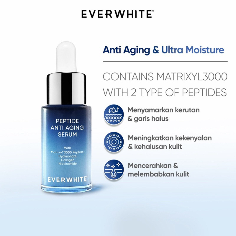 Everwhite Renew Kit - Peptide Serum Eye Cream Ceramic Applicator Night Cream Anti Aging Be Bright Original BPOM COD Paket Set Krim Mata