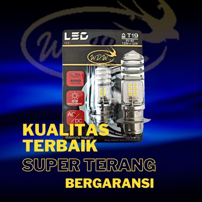 LAMPU LED 6MATA 2SISI WDW AC/DC T19 BEBEK DAN METIC