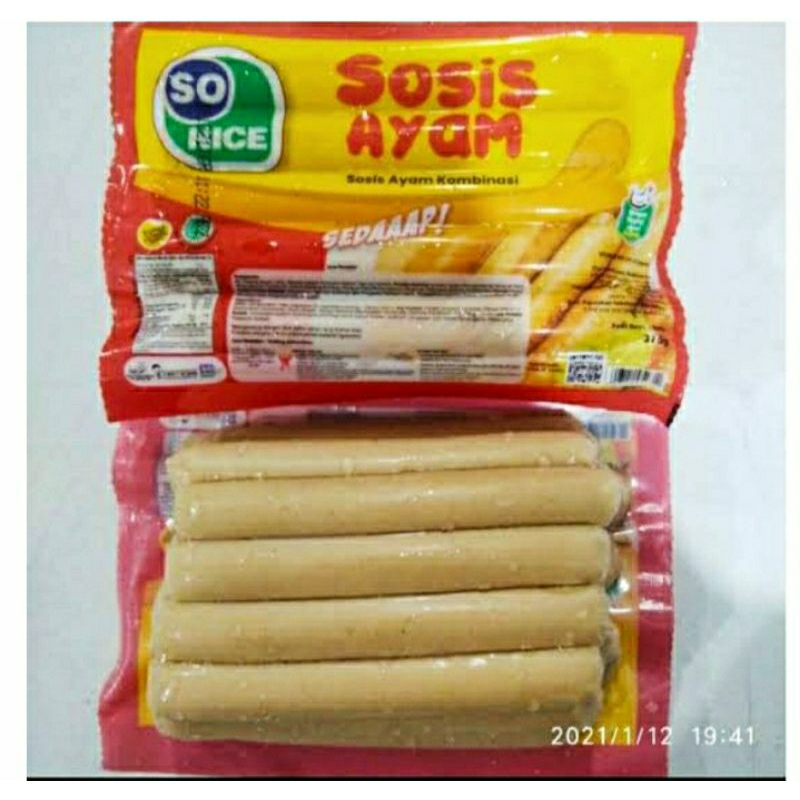 

SOSIS AYAM SO NICE 375gr (15 pcs)