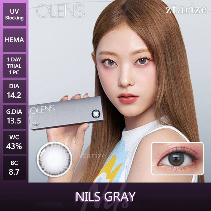 ztarize - Ready Stock - Trial OLENS 🇰🇷 Nils Gray 1 Day Daily Soft Contact Lens 1 Pc - OLENS x NEW JE