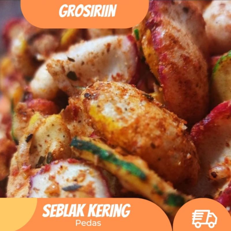 

Kerupuk seblak kering daun jeruk pedas gurih