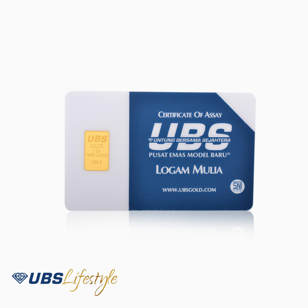 Logam Mulia 2 gram UBS 999 kadar tua untung bersama press retro
