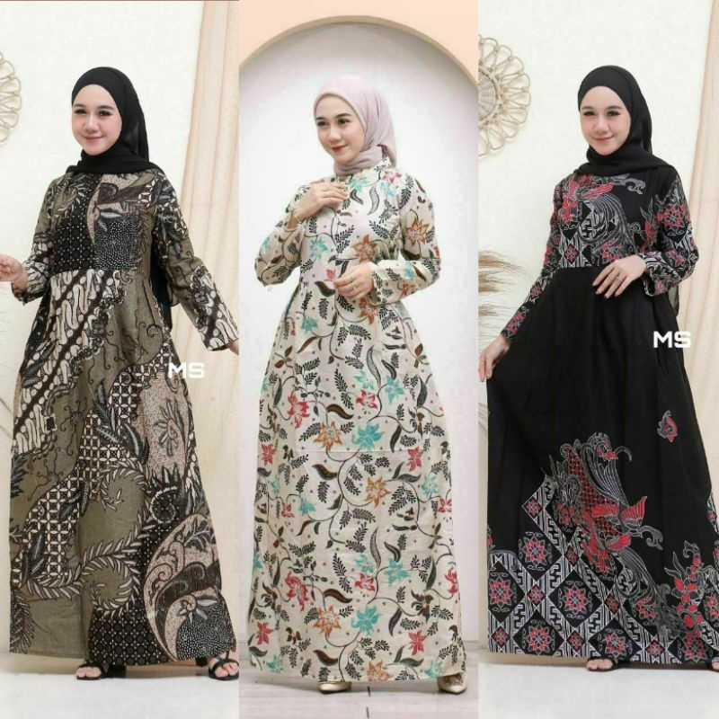 GAMIS BATIK FASHION SRIWEDARI BUSUI BUSANA MUSLIM TERMURAH