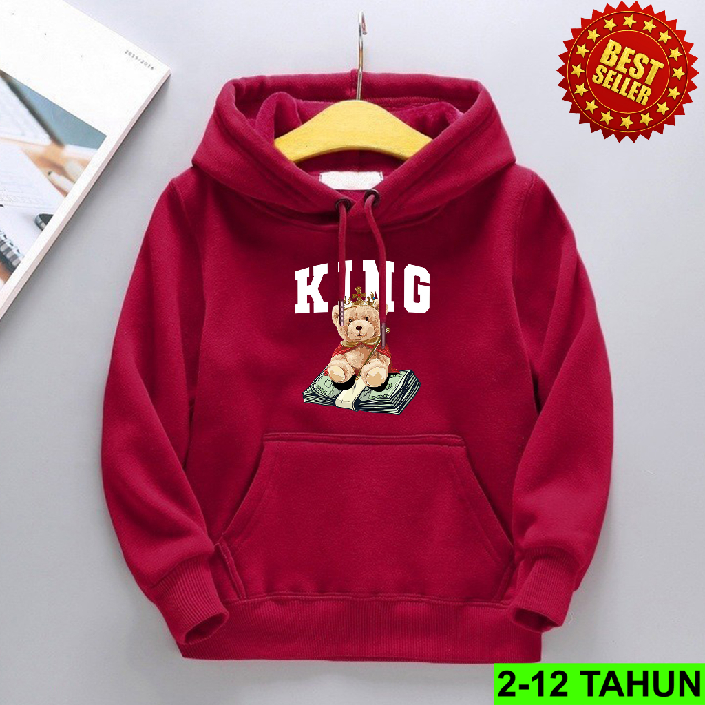 Hoodie Beruang Anak Laki Laki Perempuan / Hodie Anak Usia 2 - 12 Tahun / Jaket Anak Laki Laki