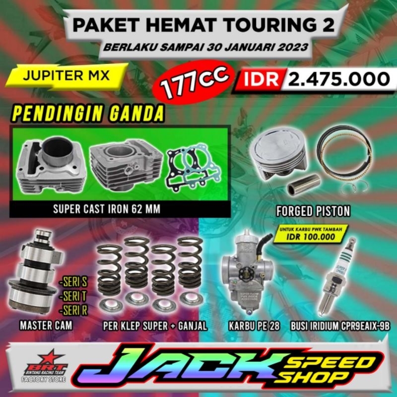 PAKET BORE UP BRT JUPITER MX OLD NEW 135 LAMA BARU BLOK PISTON 62 mm DOUBEL COOLER 4SPEED 5SPEED 4 5