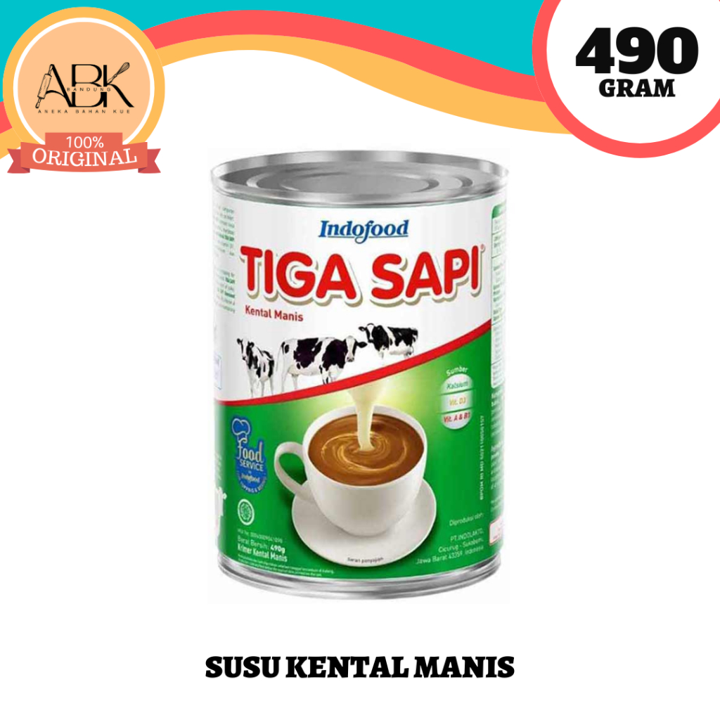 

SUSU KENTAL MANIS TIGA SAPI 490GR | SUSU SKM 490 GR