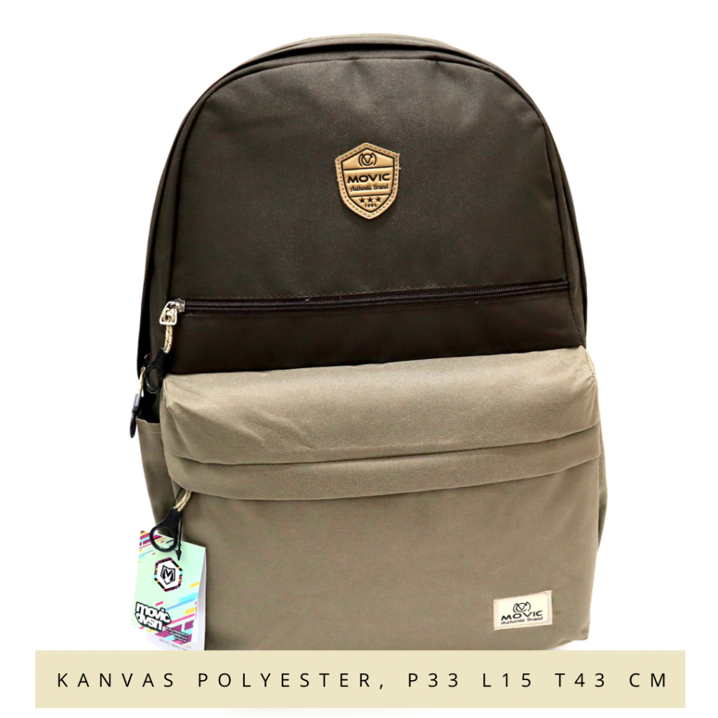 Tas Ransel PRIA WANITA (Unisex) BACKPACK Bermerek MOVIC Model Punggung Buat Sekolah SD SMP SMA SMK