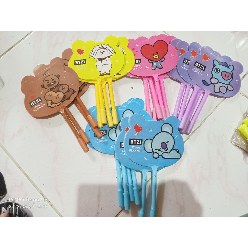 

pulpen gell kipas mini BT21 pulpen kipas anak anak