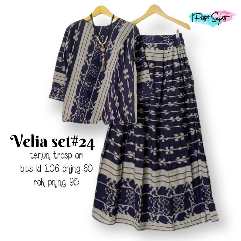 setelan rok tenun troso jepara VELIA SET