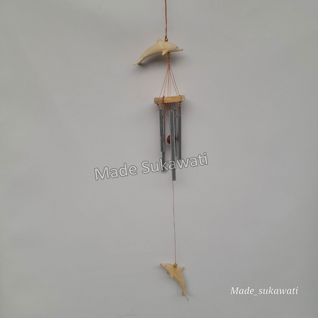 Lonceng aluminium Dolphin krincingan gantungan windchimes