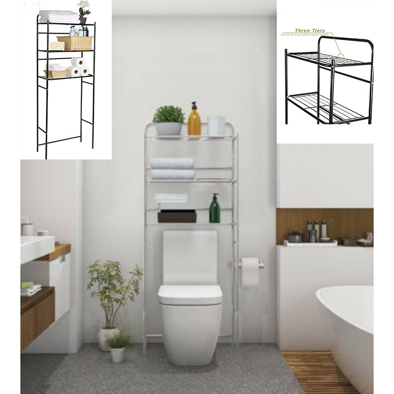 Rak toilet kamar mandi tempat handuk sabun Rak susun kamar mandi bahan besi