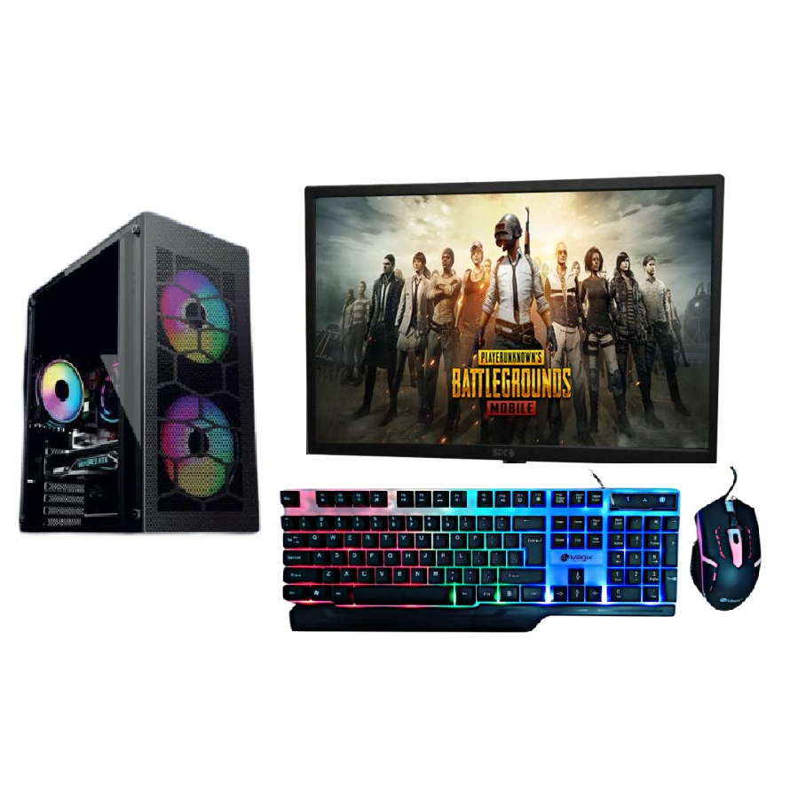 FullSet AMD RYZEN 5 4600G l 16GB I SSD I LED Samsung Curved 24&quot; l Keyboard Mouse