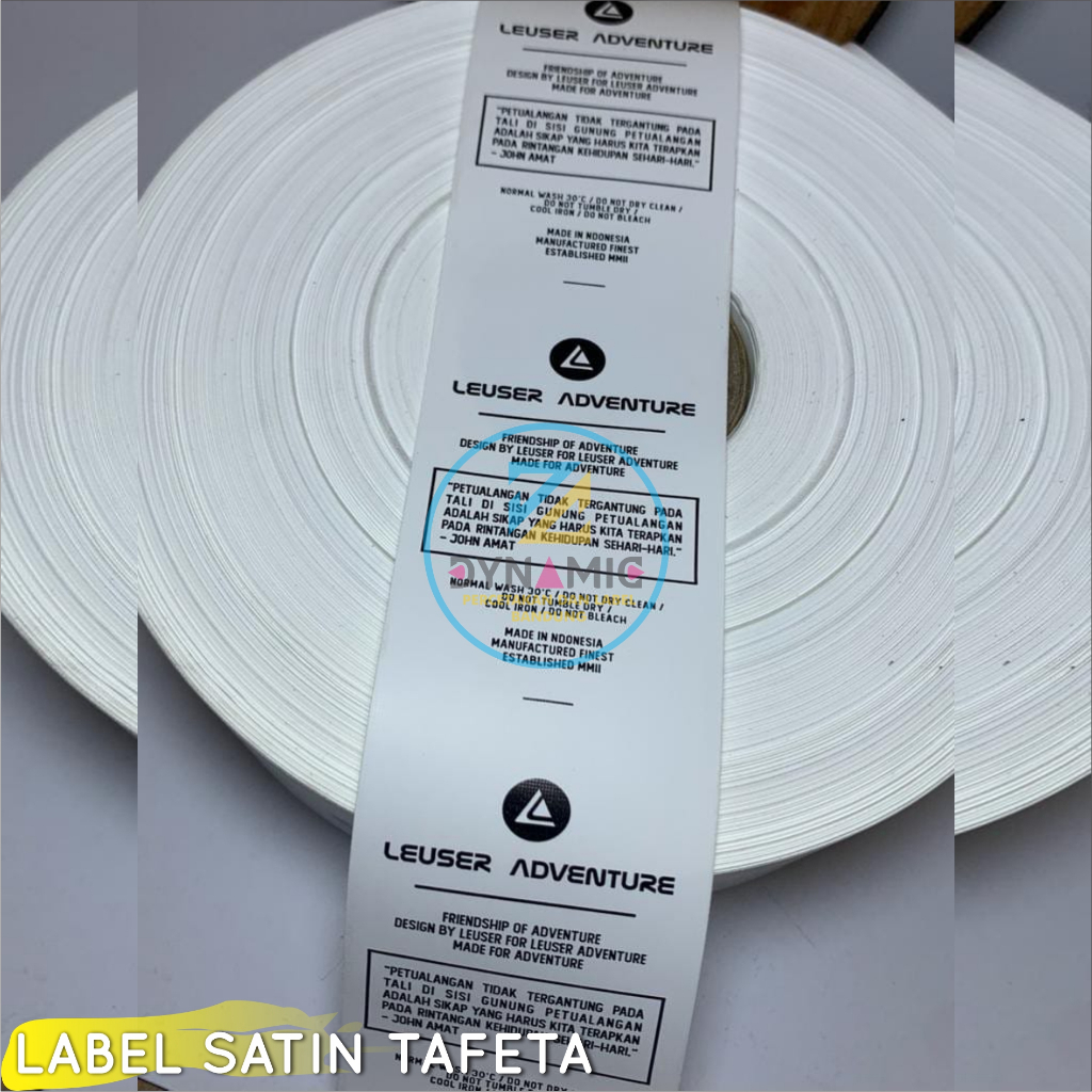 

label tafeta murah / label tafeta halus / label satin tafeta / label bahan tafeta