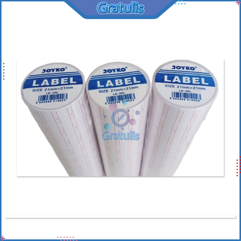 

KERTAS LABEL HARGA JOYKO 1 BARIS [LB-2RL/10 ROLL] / ISI ULANG REFILL PRICE STIKER BARCODE 1 LINE