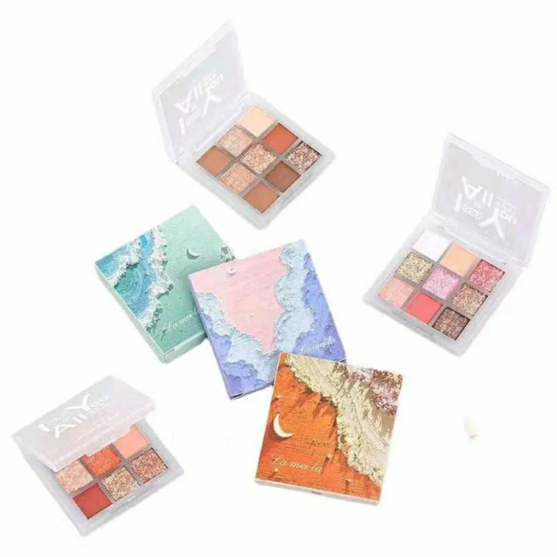 EYESHADOW LAMEILA 9 WARNA | 4 WARNA | 3 WARNA | KOMBINASI GLITTER