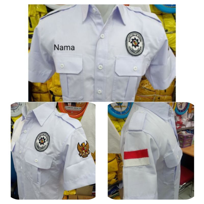 KEMEJA MAHKAMAH AGUNG BORDIR || SERAGAM MAHKAMAH AGUNG || BAJU MAHKAMAH AGUNG BORDIR || LOGO PUTIH