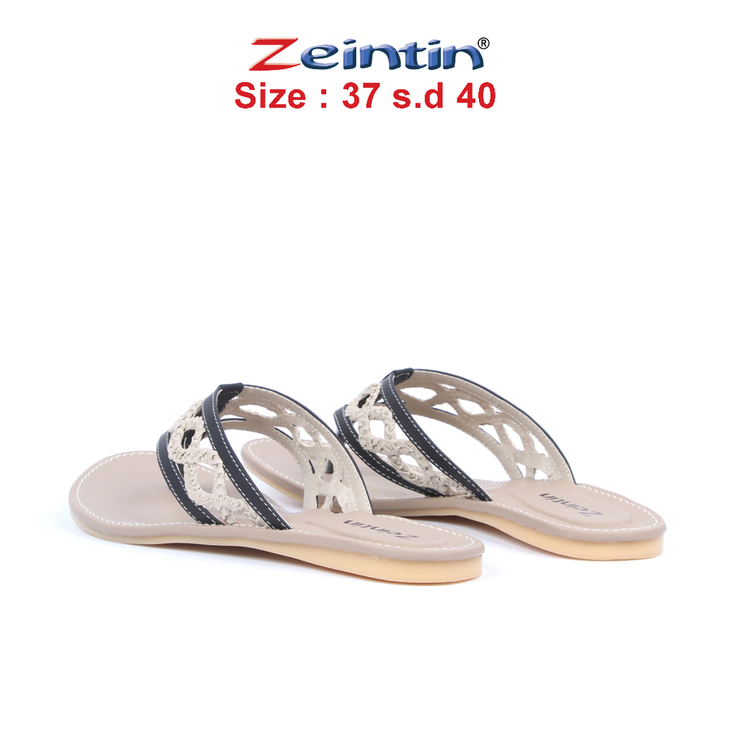 Zeintin - Sandal Wanita Slop Terbaru Sandal Wanita Model Anyam Sandal Jepit Selop Fashion Wanita Original Zeintin SS