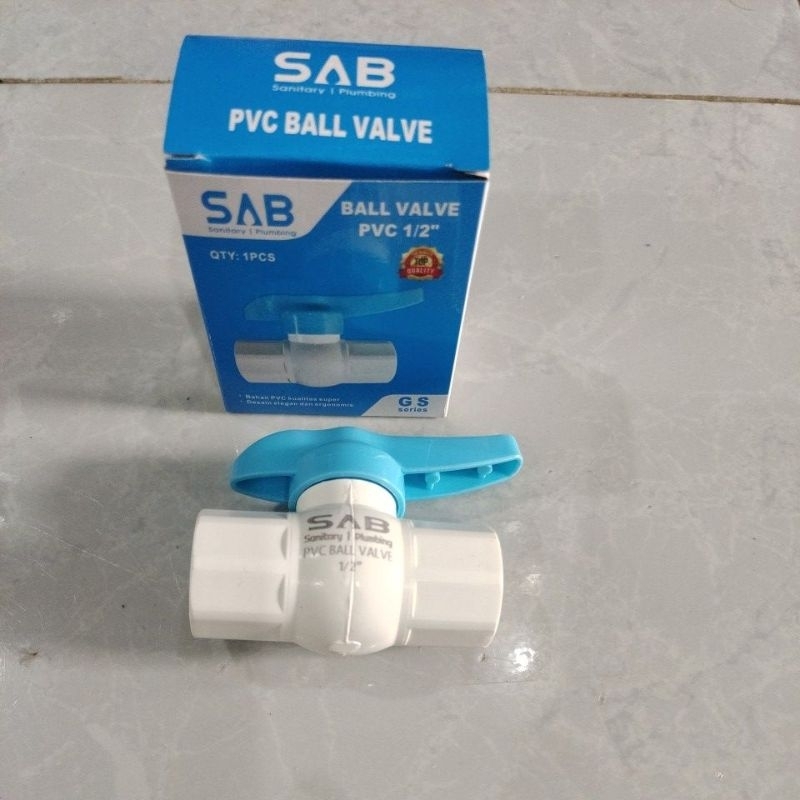 SAB Ball Valve PVC 1/2&quot; / Ball Valve PVC 1/2&quot;