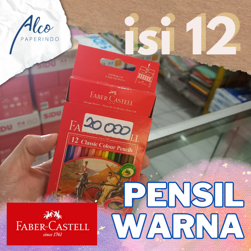 

Pensil Warna FABER CASTELL pendek isi 12