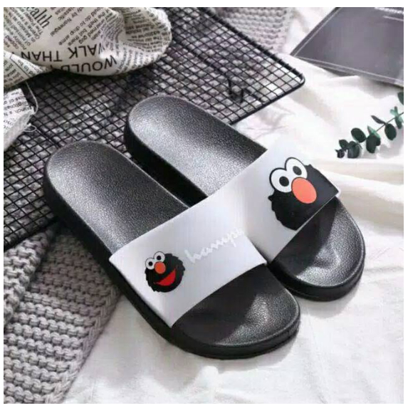 Sandal wanita Karakter Elmo Lucu JTS / TG1249 hitam