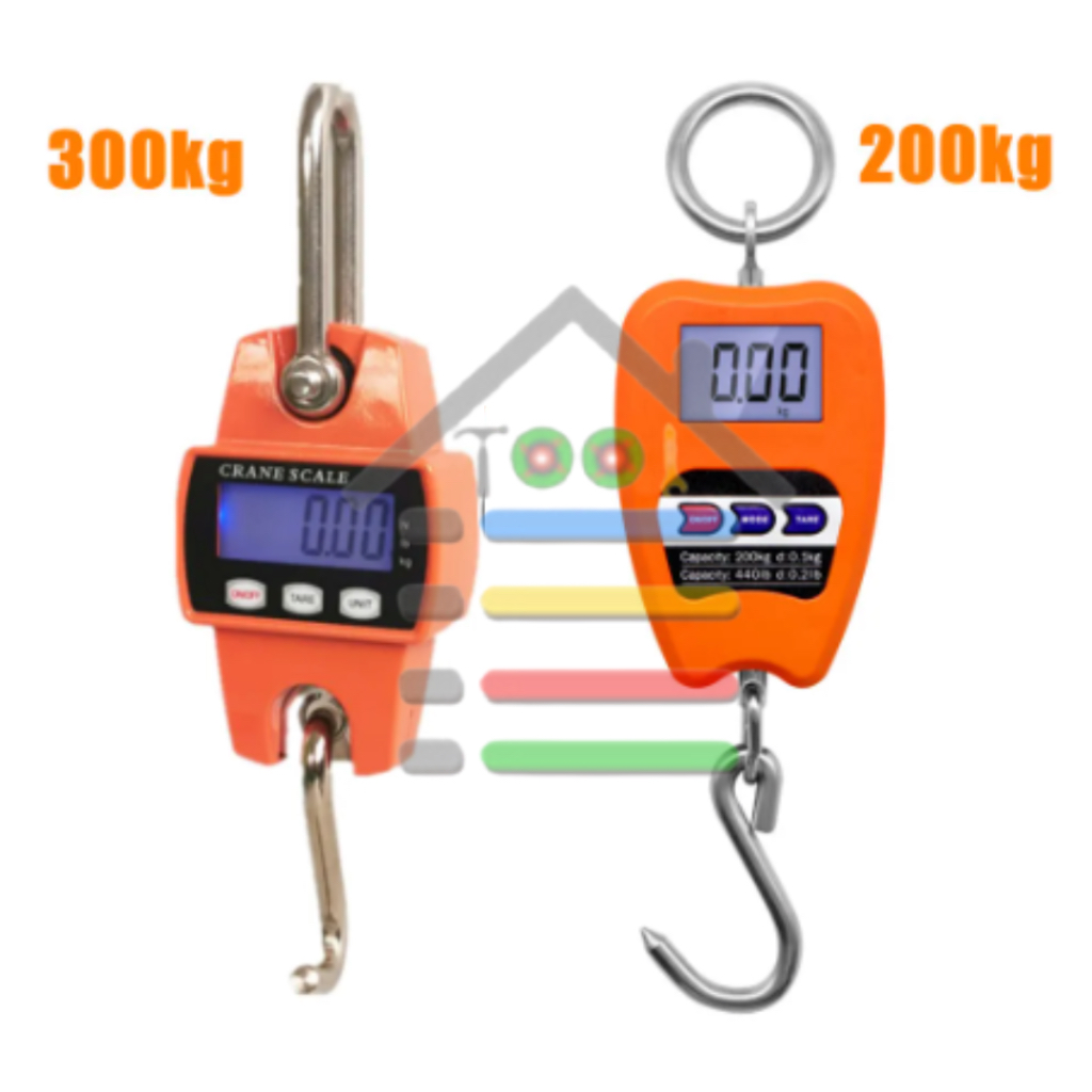 TIMBAGAN GANTUNG DIGITAL 200 / 300 KG CRANE SCALE DIGITAL LED HOOK